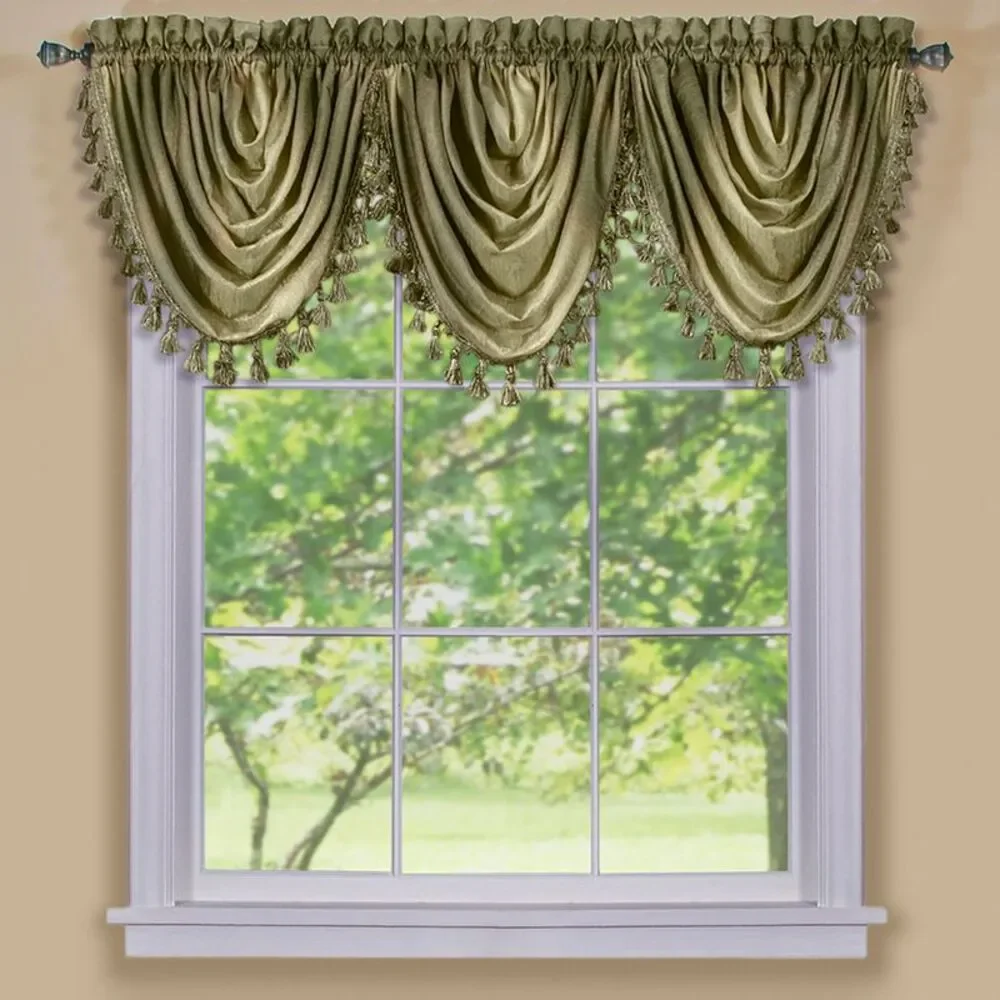 Designer Home Ombre Window Curtains, Modern Semi-Sheer Window Curtain Drape